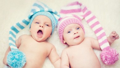 47323452 - newborn twins boy and girl