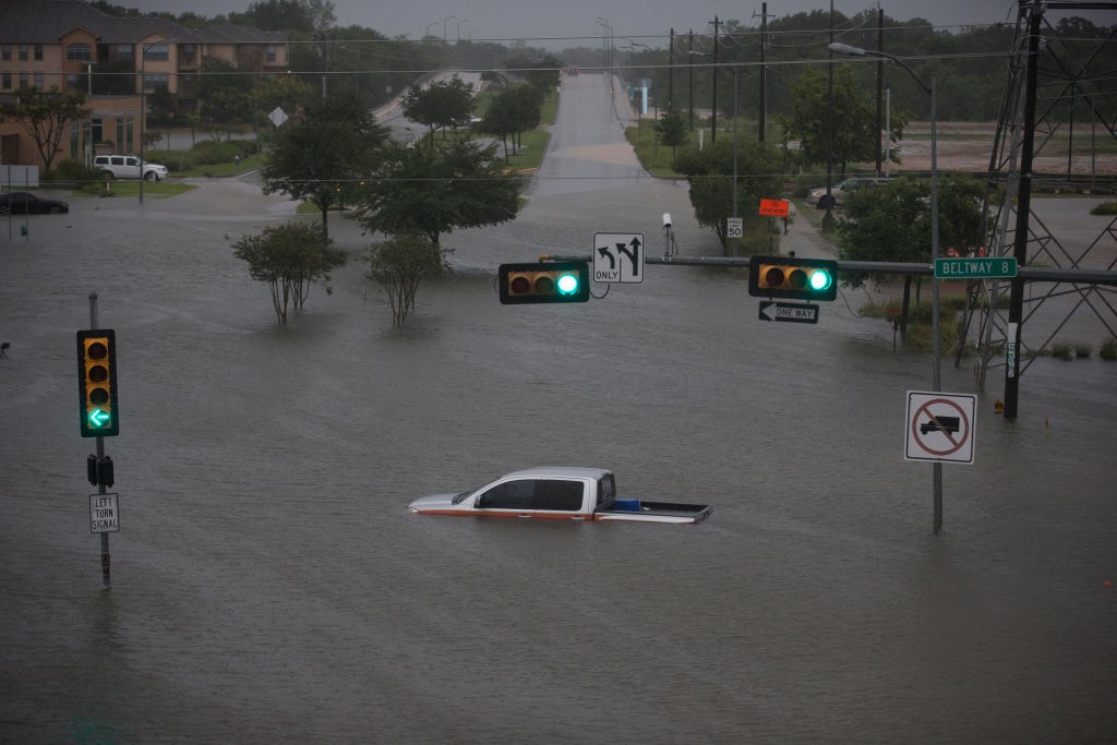 HOUSTON, TX - AUGUST 27 2017:  Tropical Storm Harvey creates epic flooding throughout Houston and Southeast Texas.  (Photo by Robert Gauthier/Los Angeles Times via Getty Images)