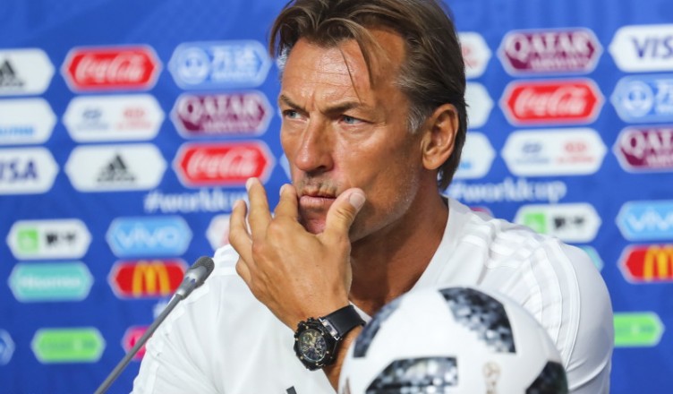 epa06807153 Morocco's head coach Herve Renard attends a press conference at the St Petersburg Stadium in St.Petersburg, Russia, 14 June 2018. Morocco will face Iran in the FIFA World Cup 2018 Group B preliminary round soccer match on 15 June 2018.

(RESTRICTIONS APPLY: Editorial Use Only, not used in association with any commercial entity - Images must not be used in any form of alert service or push service of any kind including via mobile alert services, downloads to mobile devices or MMS messaging - Images must appear as still images and must not emulate match action video footage - No alteration is made to, and no text or image is superimposed over, any published image which: (a) intentionally obscures or removes a sponsor identification image; or (b) adds or overlays the commercial identification of any third party which is not officially associated with the FIFA World Cup)  EPA/GEORGI LICOVSKI   EDITORIAL USE ONLY