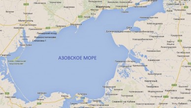 Побережье Азовского моря, карта для отдыха туристов