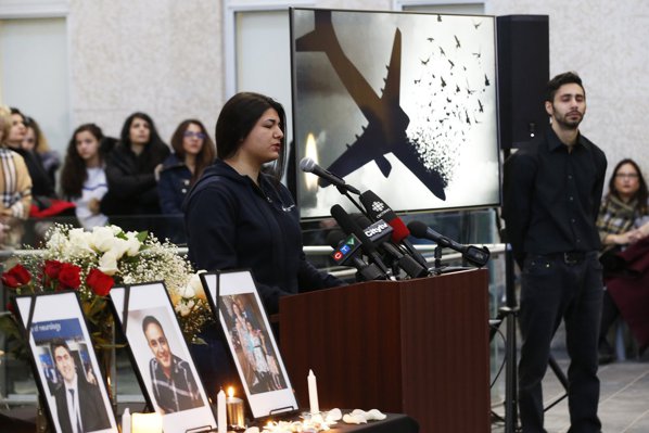 January 10, 2020, Winnipeg, mb, Canada: Ayda Mohammadian speaks about her boyfriend Amir Hossein Ghorbani (21) at the University of Manitoba for a vigil organized by the University of Manitoba Iranian Students Association (UMISA) for the Winnipeg victims killed in a plane crash in Iran in Winnipeg Friday, January 10, 2020., Image: 492083063, License: Rights-managed, Restrictions: * Canada and U.S. RIGHTS OUT *, Model Release: no, Credit line: John Woods / Zuma Press / Profimedia
