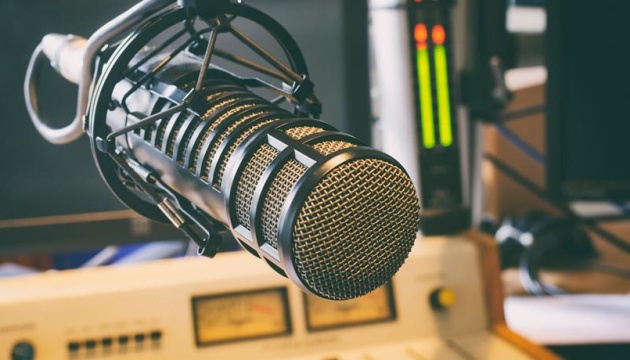 microphone in radio studio
