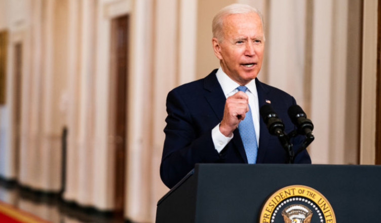 WASHINGTON, DC  August 31, 2021:

US President Joe Biden delivers remarks regarding the ending of the war in Afghanistan in the State Dining Room at the White House on August 31, 2021.

(Photo by Demetrius Freeman/The Washington Post via Getty Images)