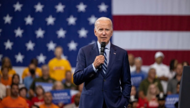 WILKES-BARRE, PENNSYLVANIA - AUGUST 30: U.S. President Biden delivers remarks on his Safer America Plan to further reduce gun crime and save lives in Wilkes-Barre, Pennsylvania, August, 30, 2022.
  ( Mostafa Bassim - Anadolu Agency )