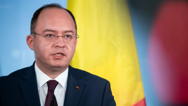 20 February 2020, Berlin: Romanian Foreign Minister Bogdan Aurescu holds a joint press conference  with German counterpart Heiko Maas (not pictured)at the Federal Foreign Office. Photo: Bernd von Jutrczenka/dpa