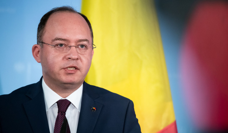 20 February 2020, Berlin: Romanian Foreign Minister Bogdan Aurescu holds a joint press conference  with German counterpart Heiko Maas (not pictured)at the Federal Foreign Office. Photo: Bernd von Jutrczenka/dpa