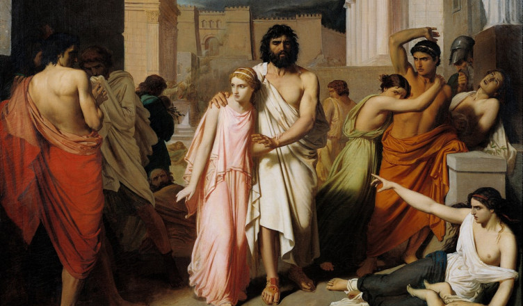 Oedipus and Antigone or The Plague of Thebes ( Oedipe et Antigone ou La Peste de Thebes) (oil on canvas) by Jalabert, Charles Francois (1819-1901); Musee des Beaux-Arts, Marseille, France,Image: 451425822, License: Rights-managed, Restrictions: Prior permission is required for advertising, promotional use, consumer goods and derivative products.
FRANCE OUT, Model Release: no, Credit line: Profimedia