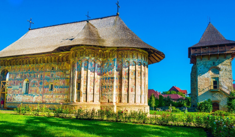 Gura Humorului monastery, christian orthodox church, Moldavia, Bucovina, Romania