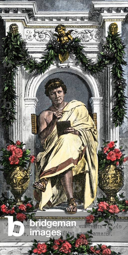 NWI4911322 Portrait of Ovide (Publius Ovidius Naso, 43 BC-17 AD.) Latin poet.; (add.info.: Portrait of Ovide (Publius Ovidius Naso, 43 BC-17 AD.) Latin poet.); Photo © North Wind Pictures.