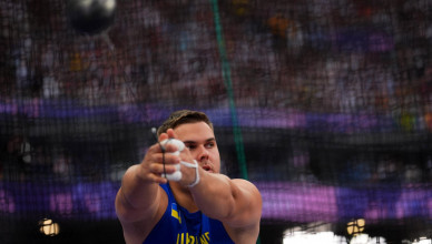 Paris 2024 Olympics - Athletics - Men's Hammer Throw Final - Stade de France, Saint-Denis, France - August 04, 2024. Mykhaylo Kokhan of Ukraine in action. REUTERS/Aleksandra Szmigiel