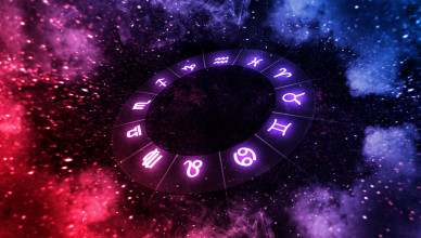 Zodiac,Signs,Inside,Of,Horoscope,Circle,On,Universe.,Astrology,And