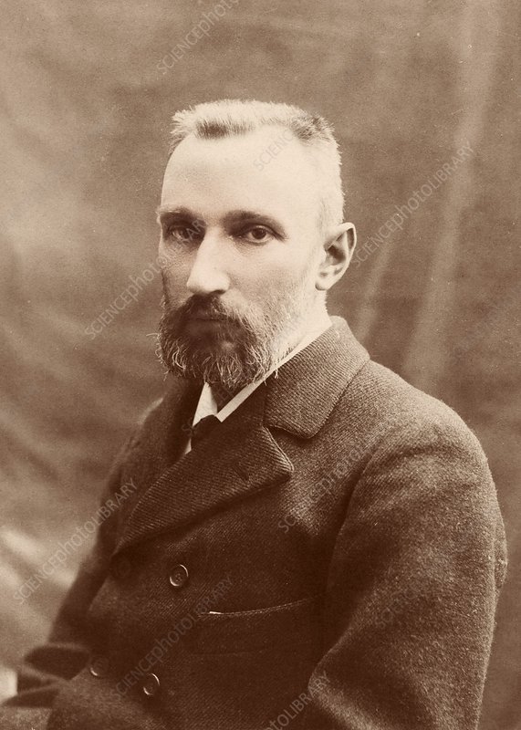 Pierre Curie (1859-1906), French physicist. Curie studied at the Sorbonne in Paris, where he subsequently became an assistant teacher. With his brother Jacques Curie he discovered the piezoelectric effect in crystals. In 1895 he married Polish-French physicist Marie Sklodowska (1867-1934) and together they embarked on joint research into the newly discovered phenomenon of radioactivity. Although sometimes dangerous, their work was highly successful and they discovered two new elements: polonium and radium. They and Becquerel were awarded the 1903 Nobel Prize in Physics for this work. Pierre Curie died three years later in a road accident.